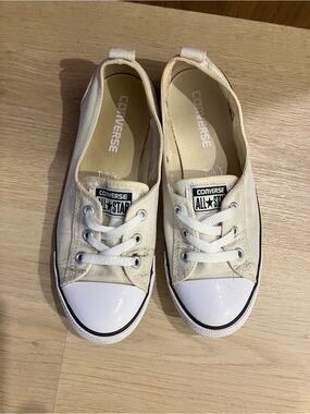 Converse Low Top Ballet Style Slip-on Sneakers - Off-White